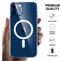 Magnetic Clear Transparent Phone Case for iPhone 14 Pro Max