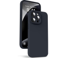 Liquid Silicone Case for iPhone 15 Pro Max - [Camera All-Round Protection] Black