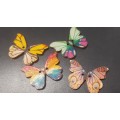Wooden Buttons - Butterfly & Flower print