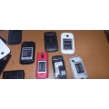 Joblot of 6 old cellphones, one bid for the lot
