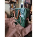 Emerald Genuine Leather Laptop Messenger Bag