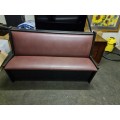 Bar 3 Seater Wooden Upholstered Bench