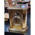 Vintage Moon Face Brass Desktop Clock