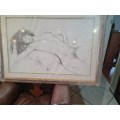 Mackeson Art/Painting Of a Reclining Nude Lady
