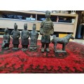 Vintage Terracotta Clay Pottery Warrior Army Figurines