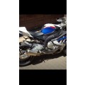 Titanium BMW Exhaust slip on pipe - Will Fit any super bike