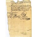 Very Rare Cape Colony 1666 Document!!!