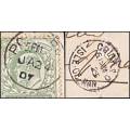 Very Scarce 1907 "POLPERRO" to "COLBY_ISLE OF MAN" = Postmark Missing the Month/Year