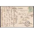 Very Scarce 1907 `POLPERRO` to `COLBY_ISLE OF MAN`  Postmark Missing the Month/Year