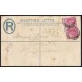 1903 Registered Letter with Scarce Postmark "NAUWPOORT" to "GRAHAMSTOWN"