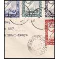 1944 `REG._ZANZIBAR` FDC - Nice Postmarking + `NAIROBI_REGISTERED`