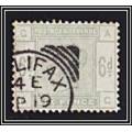 1883/84 Q.Vic GBR 6d Dull Green (SG.194) Nice Clear Postmarking *** £230+ ***