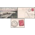 1906 Postcard with "CAPE TOWN" cancel on ½d KEVII CoGH (PK: Cairo, Sharia, Kameel)