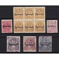 1898 & 1909 Definitives (Perfins) to £10 (7/6 pair not Perfin)  *** FANTASTIC STUDY GROUP ***