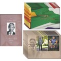 Nelson Mandela Bulklot - PHILATELIC TRIBUTE BOOK and Issues / 5 x Birthday Booklets / 5 x Covers