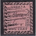 Very Rare 1862 Br. Guiana SG116 VFU  *** CV  R14,000+ ***