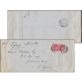 1907 Cover to Vryburg with Scarce TRANSVAAL T.P.O._EUROPEAN MAIL Postmark on Back