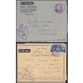 WWII Era Postal History Items: Censored Cachets, On Service etc *** Nice Study Lot ***