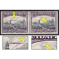 1930 Union 2d ROTO MM(*) Variety - Lilac Spaceship Flaw & Lilac Smudge - Scarce Variety
