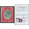 Certified 1913 Union £1 King`s Head SG.17 with Scarce Parcel Post Cancellation