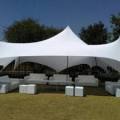 4 Way Stretch Polyester Decor Tents - Non Waterproof - No Poles - 7m x 12m - With Design