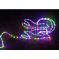 1.25m Long Reindeer with Sleigh - Multicolor Led Lights