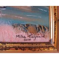 TABLE MOUNTSIN - FRAMED OIL PAINTING BY MIKE TALJAARD