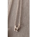 Sterling Silver designer Abalone & Marcasite Pendant & Chain. 5.7g. 45cm.