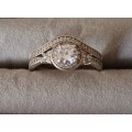 Sterling Silver & CZ Ring. 5.15g. Size S.