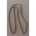 Stainless Steel Rope Necklace. 19.1g. 60cm.