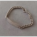 Alpaca Stainless Steel Bracelet for men. Name on it `John`. 19.3g. 40cm. 5mm.