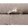 Sterling Silver & CZ CHETE Ring. 2.9g. Size M.