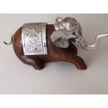 Kneeling Elephant Ornament.