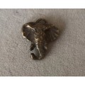 Brass Elephant Pendant. 35x30mm. 10g.
