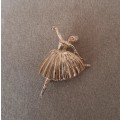 Sterling Silver Ballerina Brooch. 5.1g.