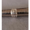 Solid Sterling Silver Ring. 7.1g. Size N.