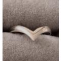 Sterling Silver wishbone Ring. 1.3g. Size O.