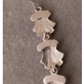 Solid Silver & Marcasite Vintage Necklace & Earring Set. 16.3g. 44cm.