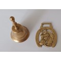 Brass Bell & Horseshoe ornament. 183g.