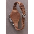 Fossil Women`s Georgia Silver/Steel Round Leather Watch. ES2830.