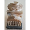 Stone Parthenon hand carved ornament. Length 7cm. Width 5cm.