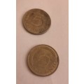 2 x 5 Pfennig 1982 & 1987