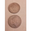2x UK 10 Pence 1992