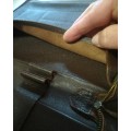 Vintage Genuine Leather Zipper Folder. Length 28cm. Width 20.5cm.