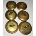 South African Navy - Lot of 6 Buttons made by Metal Art, Pretoria