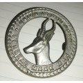 South African Cadettes Cap Badge `Union is Strength`