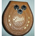***Rare*** Vintage Cufflink Studs - Art Deco Lambourne`s of Birmingham. Original Genuine Leather Box