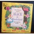 Alice In Wonderland 33 1/2 RPM Record with 24 Page Book.