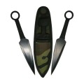 Fixed Blade Throwing Knife Set with Camo Sheath
