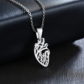 Laser cut heart pendant & necklace